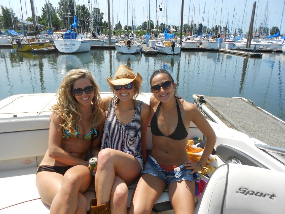 Boating with Jamie and our friend Ilan. 